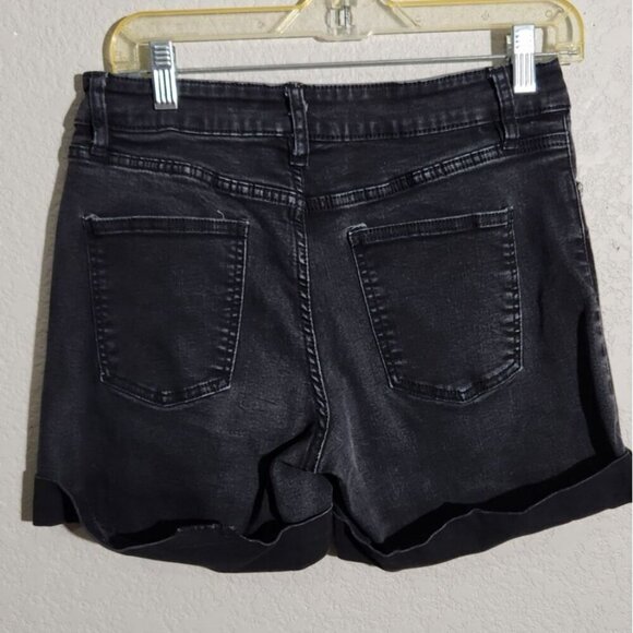 Dip Shorts Womens Size 10 Black Denim Cuffed - Picture 5 of 8